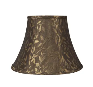 # 30224 Transitional Bell Shaped Spider Construction Lamp Shade in Brown, 13" wide (7" x 13" x 9 1/2")