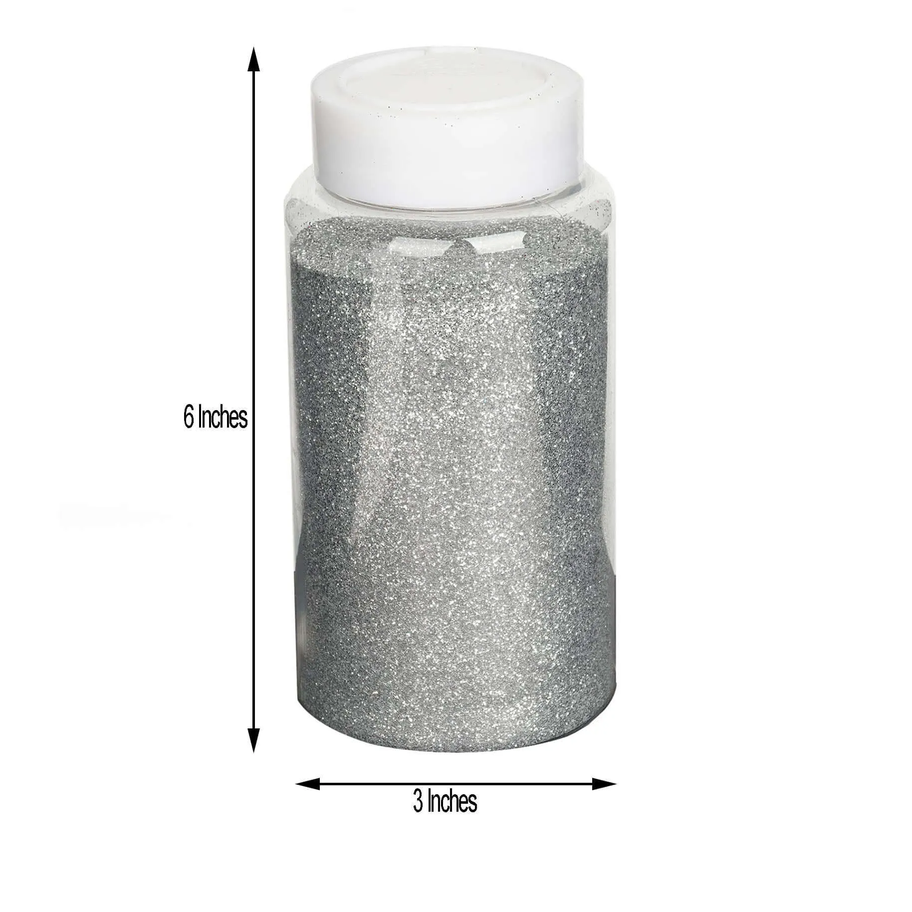 1 lb Bottle Nontoxic Silver DIY Arts and Crafts Extra Fine Glitter