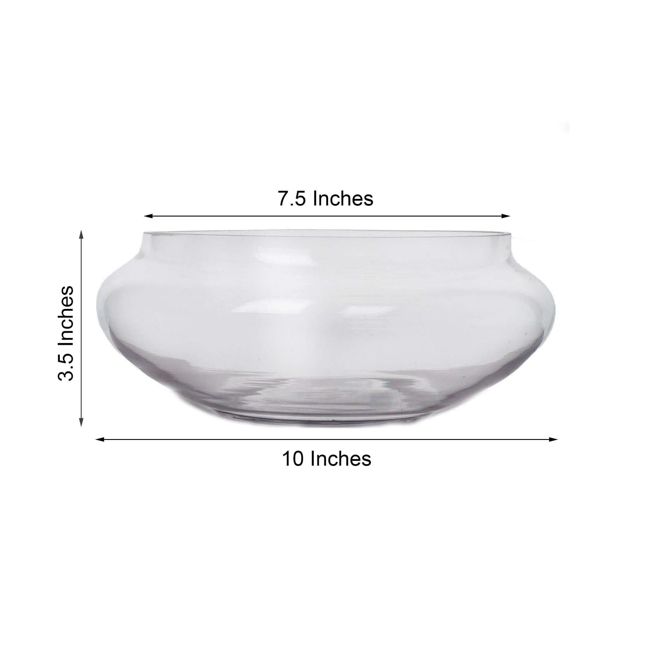 10" Floating Candle Glass Bowl Centerpiece, Multi Purpose Table Decor