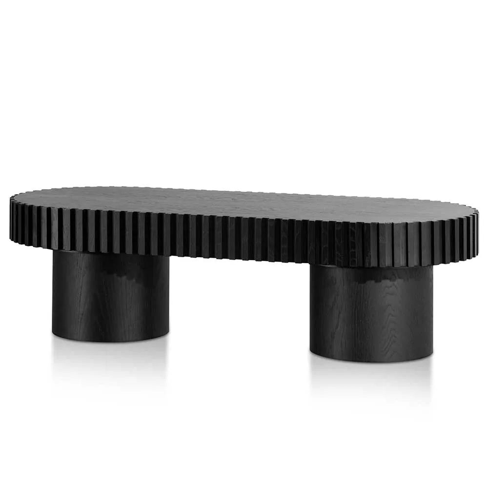 1.4m Wooden Coffee Table - Black