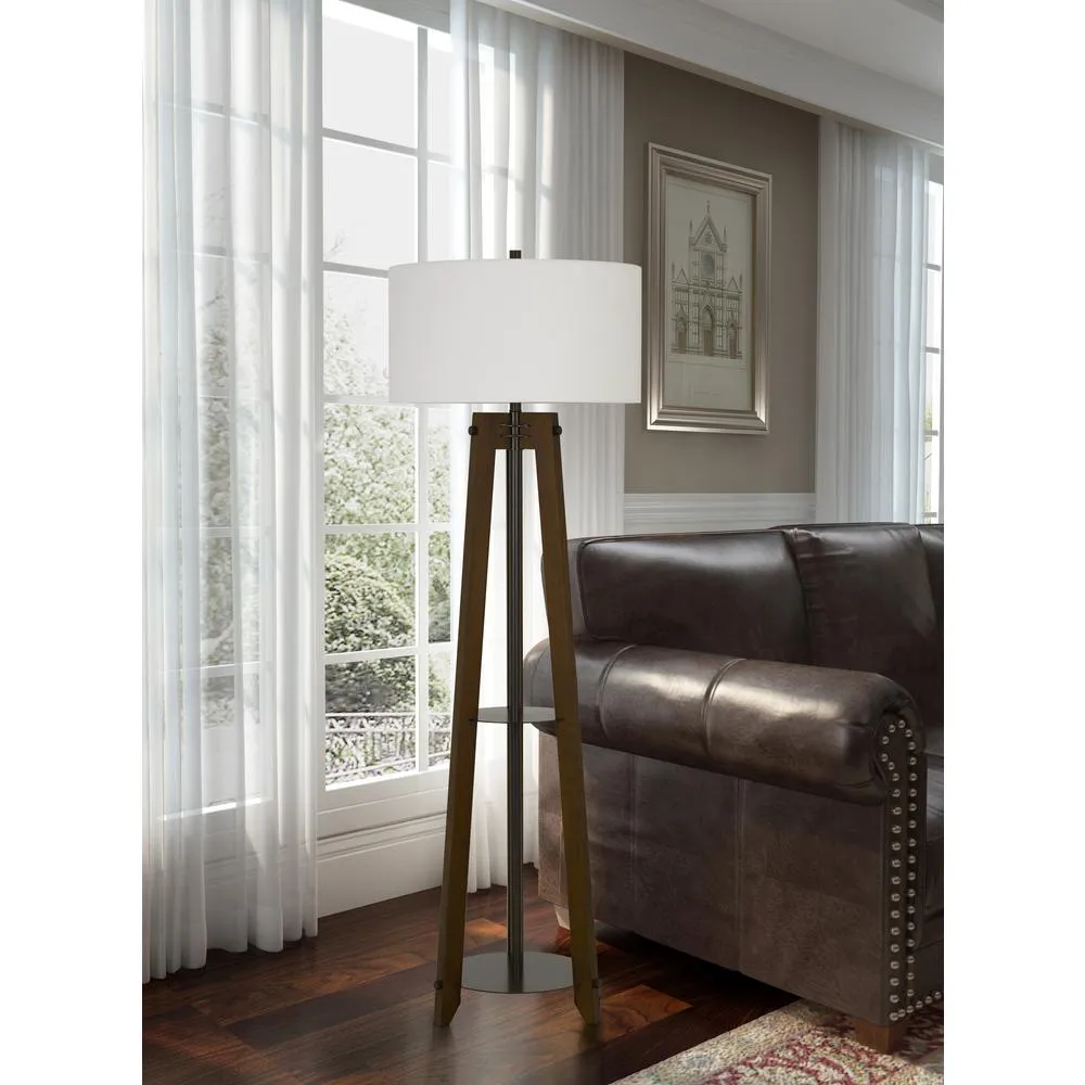 150W 3 Way Bilzen Ash Wood Tripod Floor Lamp