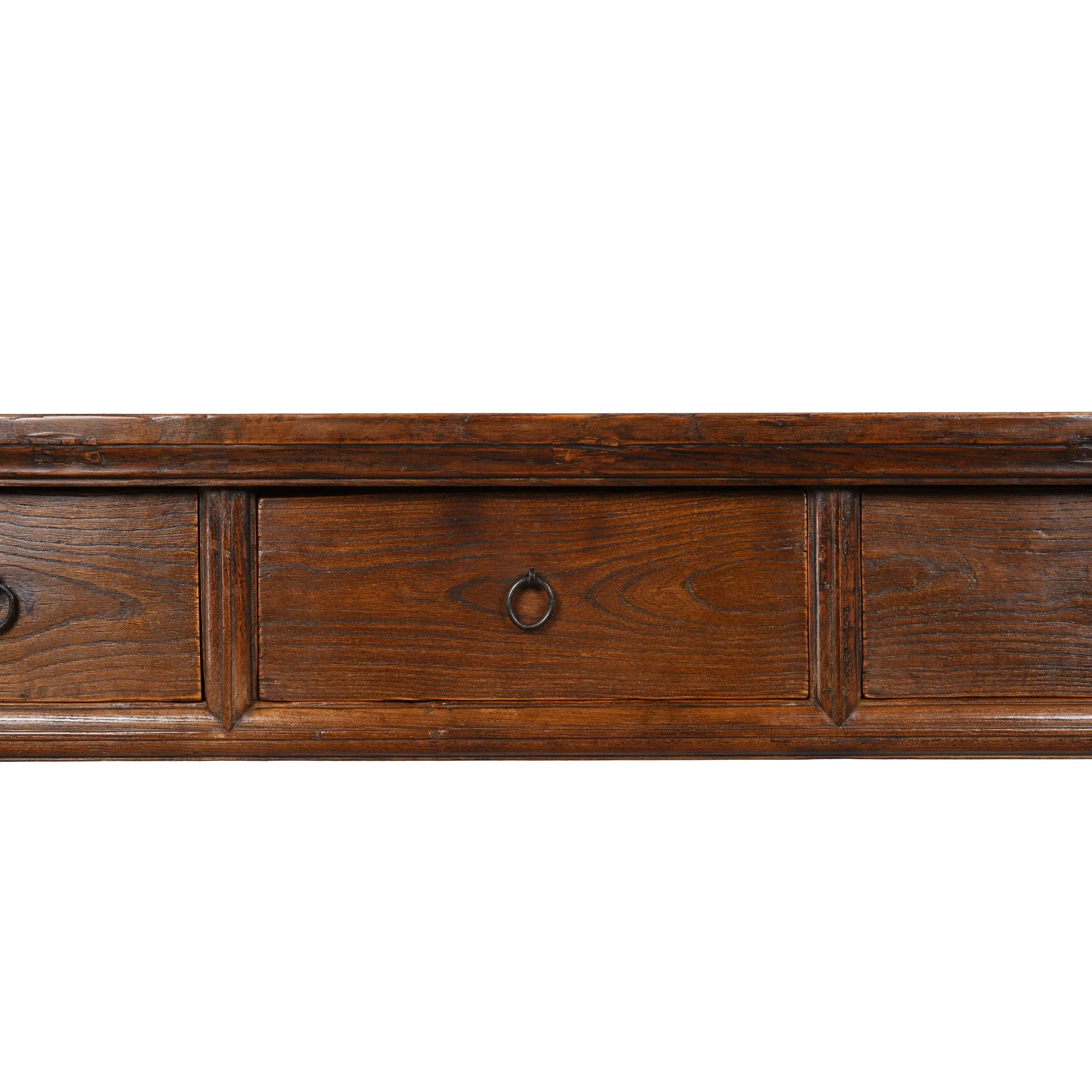 4 Drawer Elm Console Table From Shanxi - 19thC