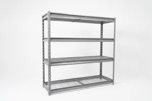 4 Tier, 72x24x72, 15,200 lbs capacity, Silver Industrial Shelving