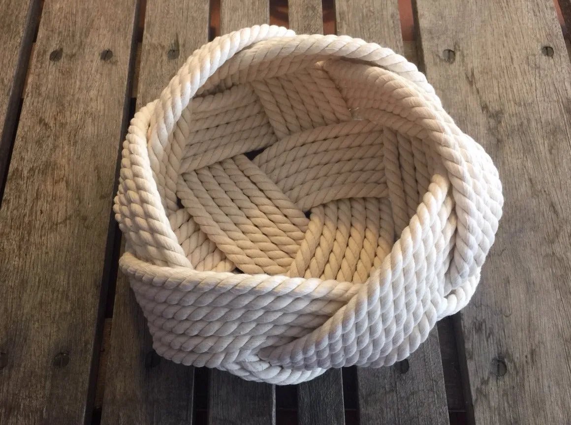 6" x 9" Off White Cotton Bowl