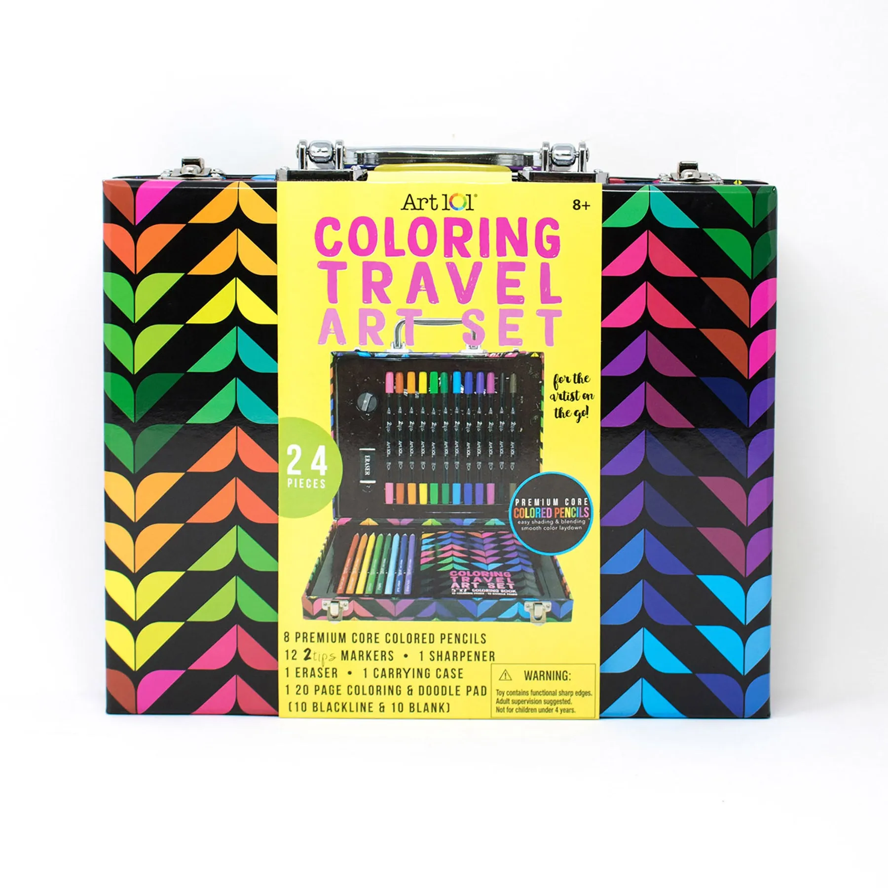 Art 101 Dual-Tip Markers & Colored Pencils Travel Art Kit