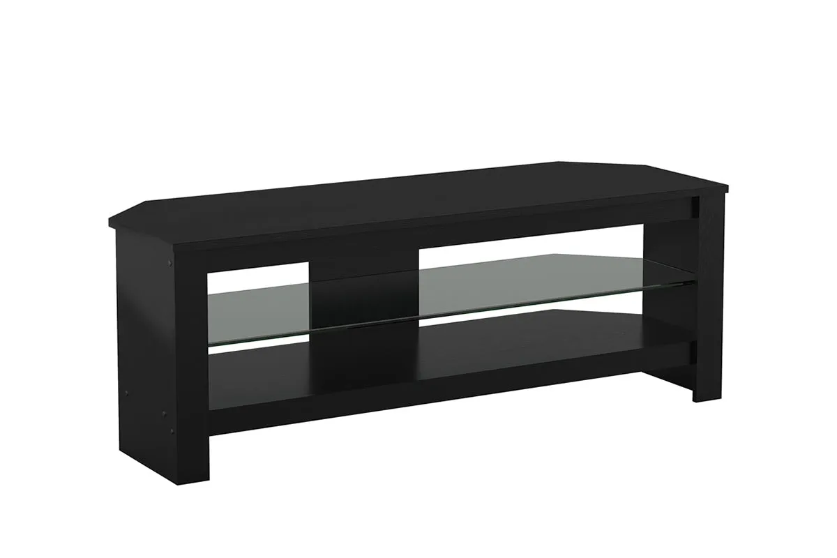 AVF Calibre Plus 1.15m TV Stand with Glass Shelf | Black Oak