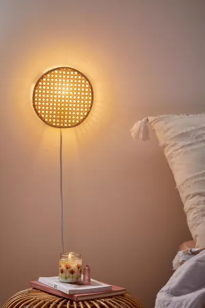 Bamboo Wall lamps For Living Room | Rattan Wall scones | Wicker Wall Lamps | Cane Wall Lamps - Adah