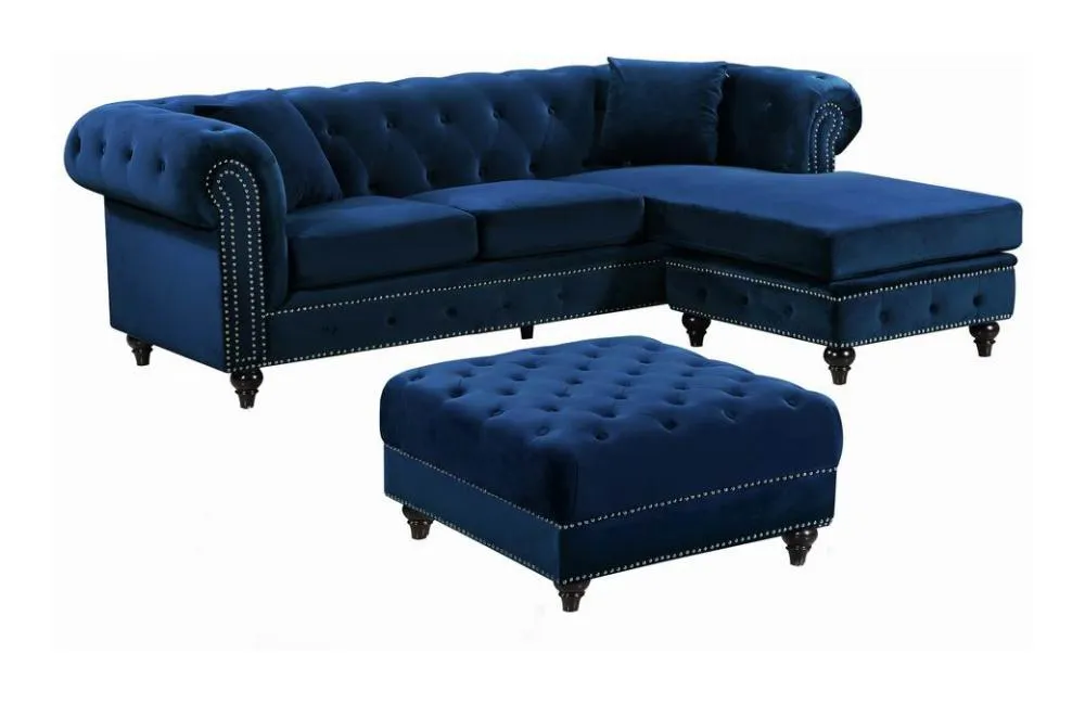 Birdie Navy Sectional Sofa