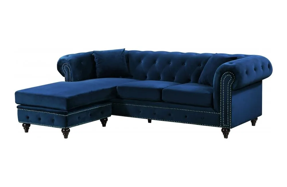 Birdie Navy Sectional Sofa