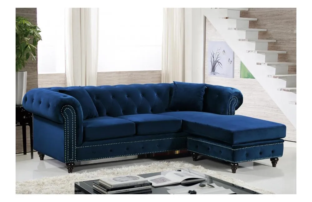 Birdie Navy Sectional Sofa