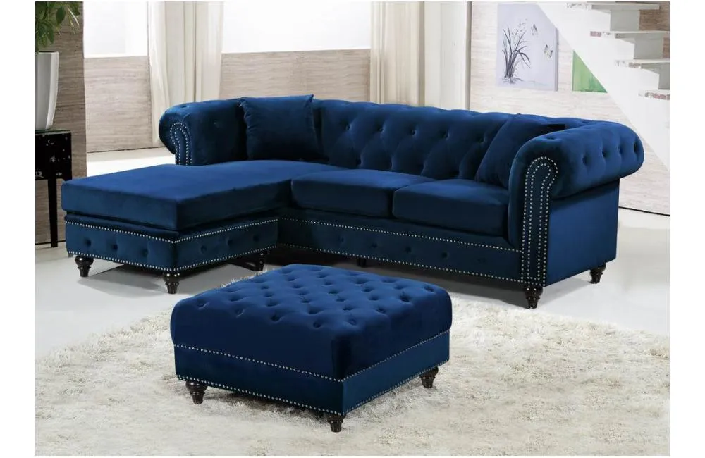 Birdie Navy Sectional Sofa