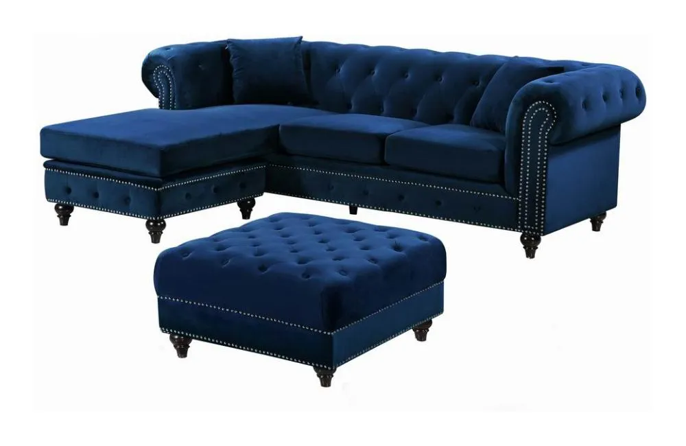 Birdie Navy Sectional Sofa