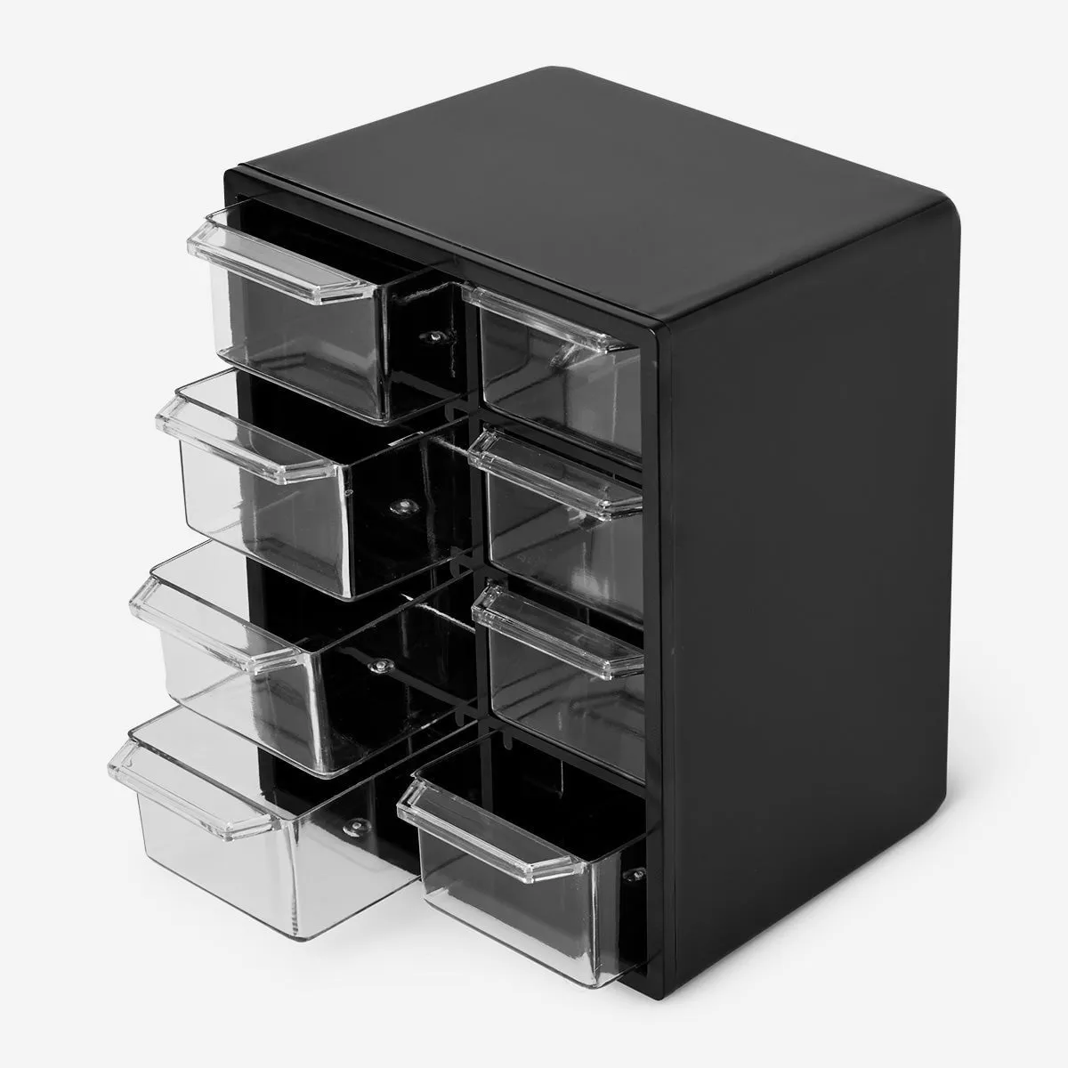 Black Storage Box with 8 Drawers