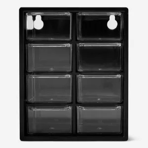 Black Storage Box with 8 Drawers