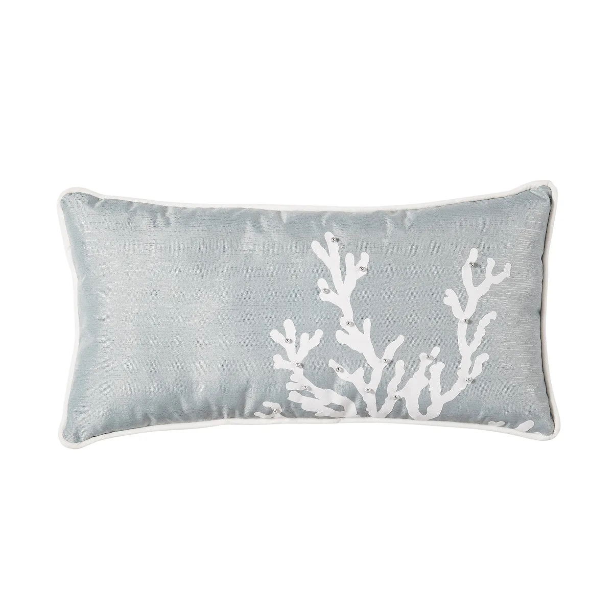 Blue Coral Oblong Pillow