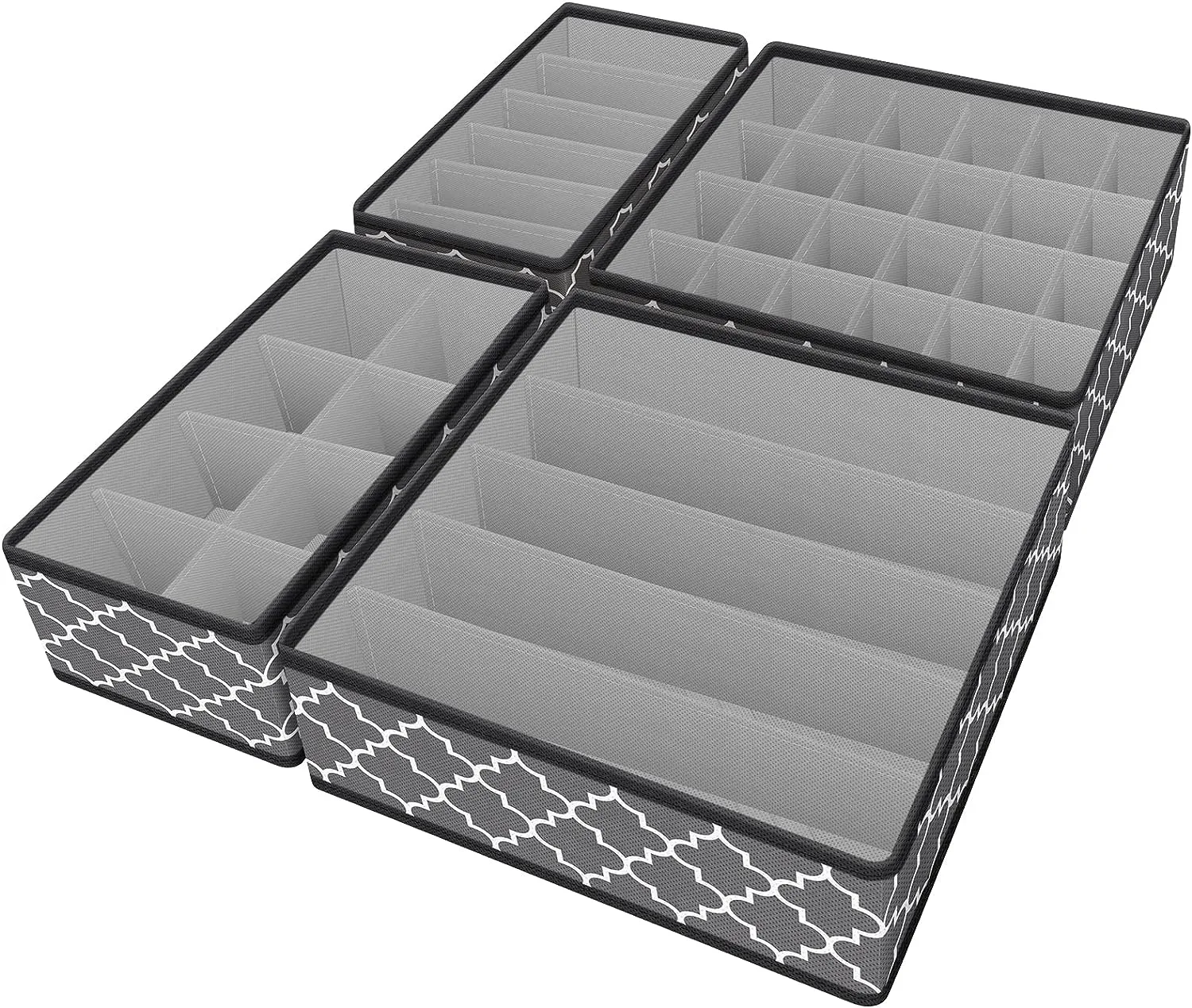 Blushbees® Foldable Drawer Organizer Set (Dark Grey)