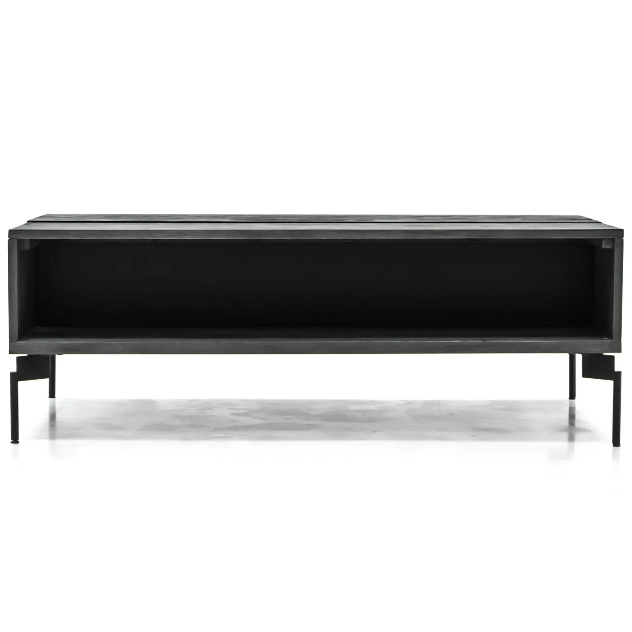 Bronks Black Acacia Coffee Table with Motion Top Mechanism