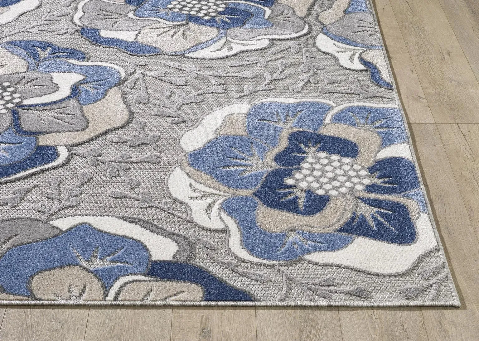 Calla 6935 Grey/Blue Flora Rug