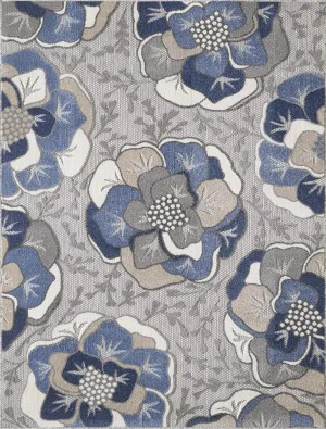 Calla 6935 Grey/Blue Flora Rug