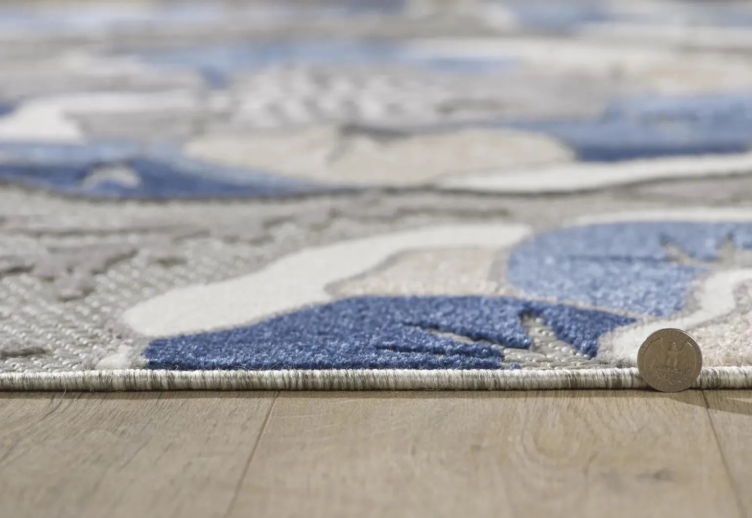 Calla 6935 Grey/Blue Flora Rug