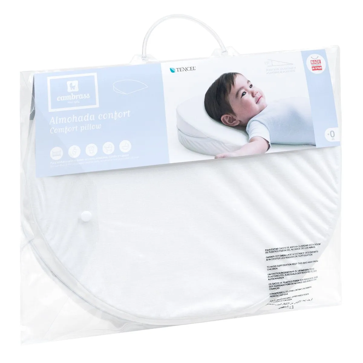 Cambrass Comfort Pillow Mini Liso E White 37x29cm