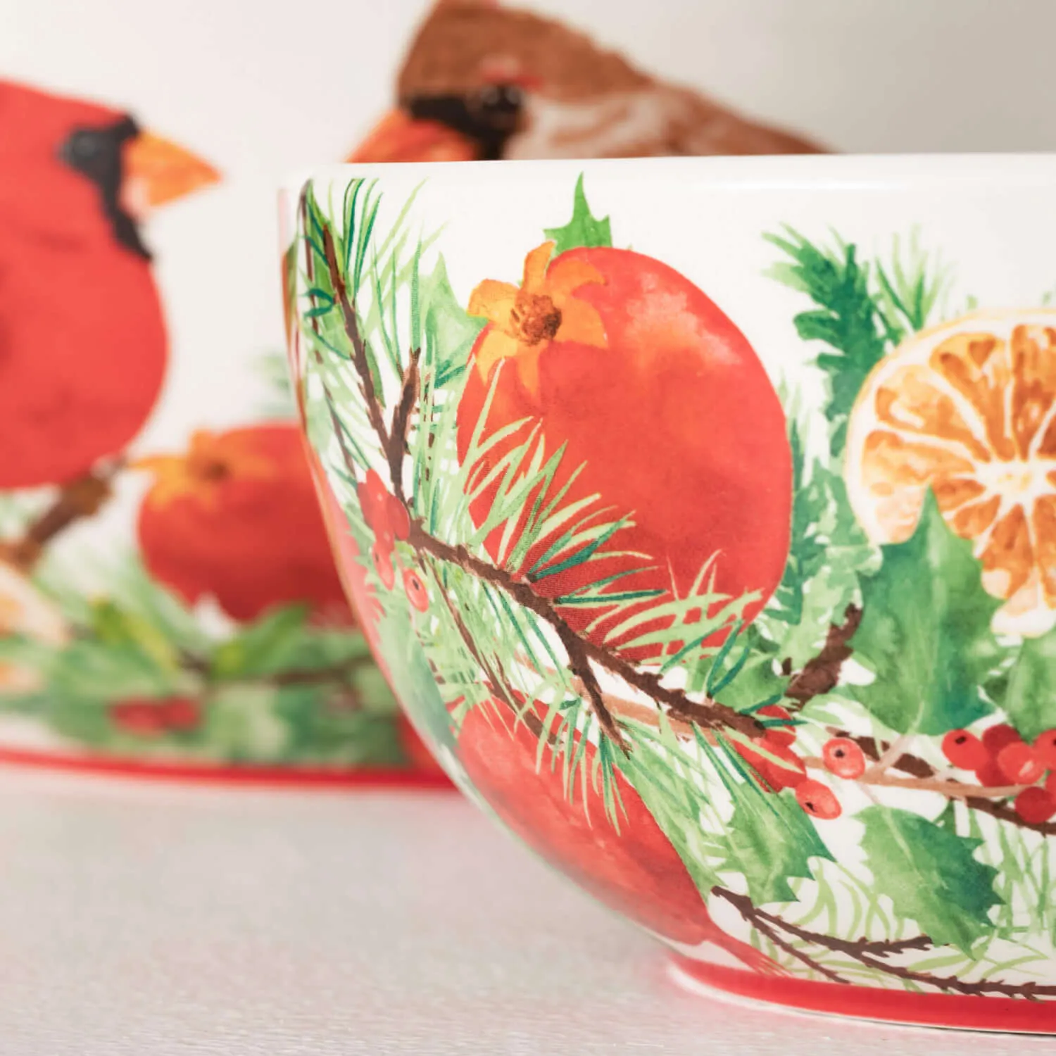 Cardinal Serving Bowl Set Of 2