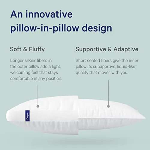 Casper Sleep Original Pillow for Sleeping, Standard, White