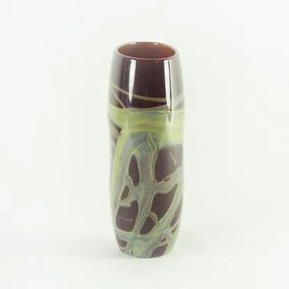 China Red Flat Taper Vase