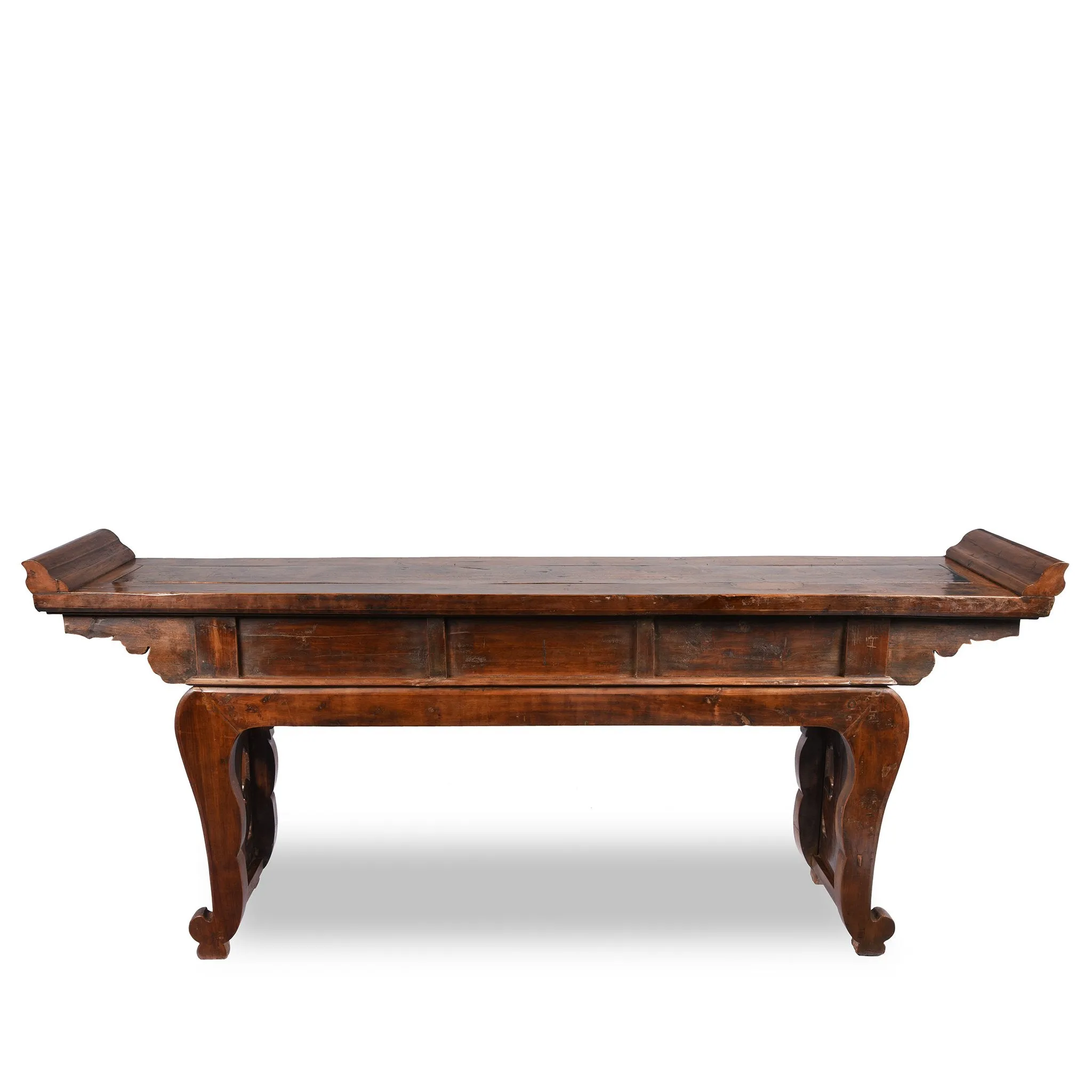 Chinese 3 Drawer Pear Wood Altar Table From Shanxi - 19thC