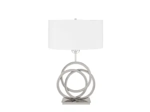 Chrome Lana Table Lamp // 1 Light // USB Charger