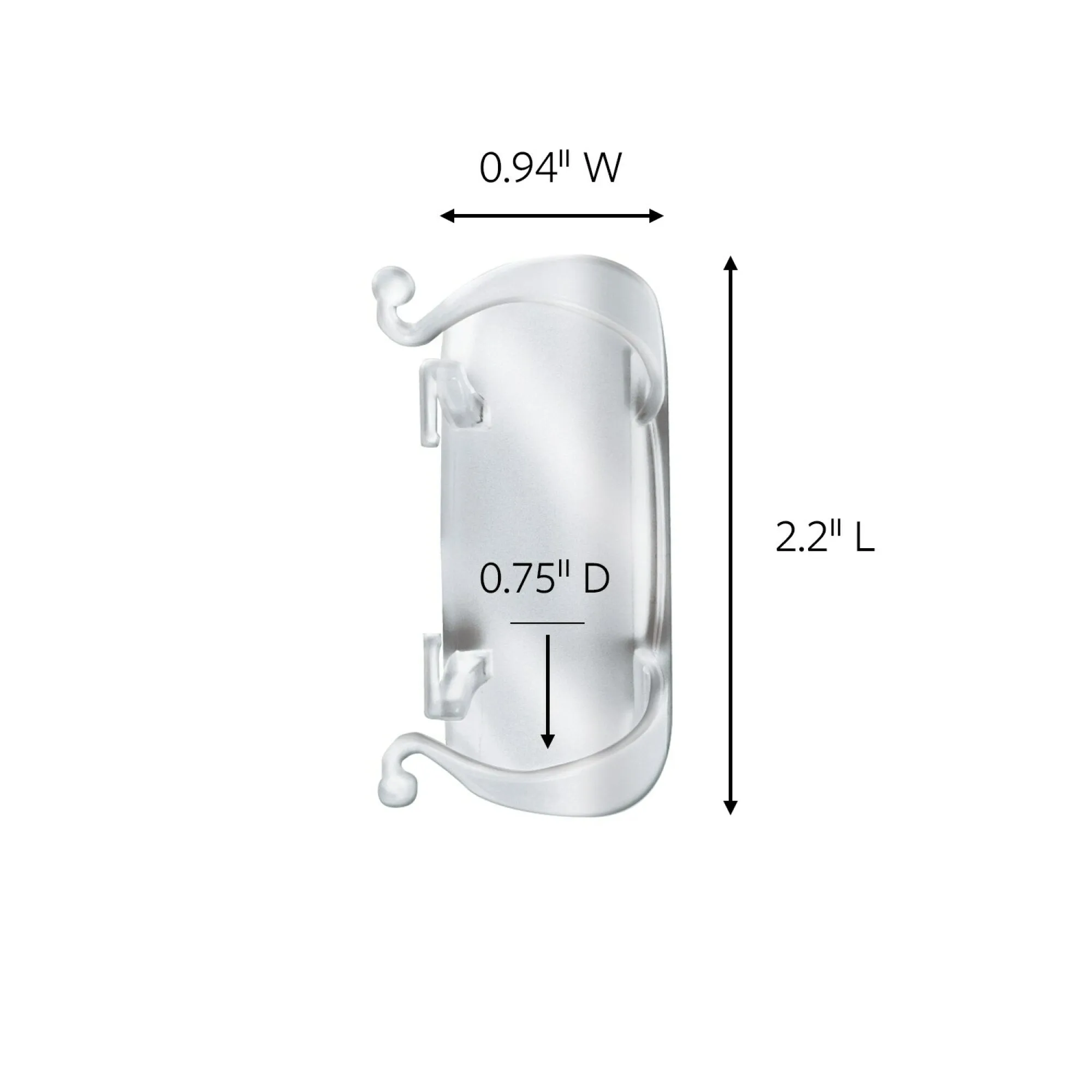 Command Clear Large Cord Clips, 17303CLRES, 2 Clips, 3 Strips