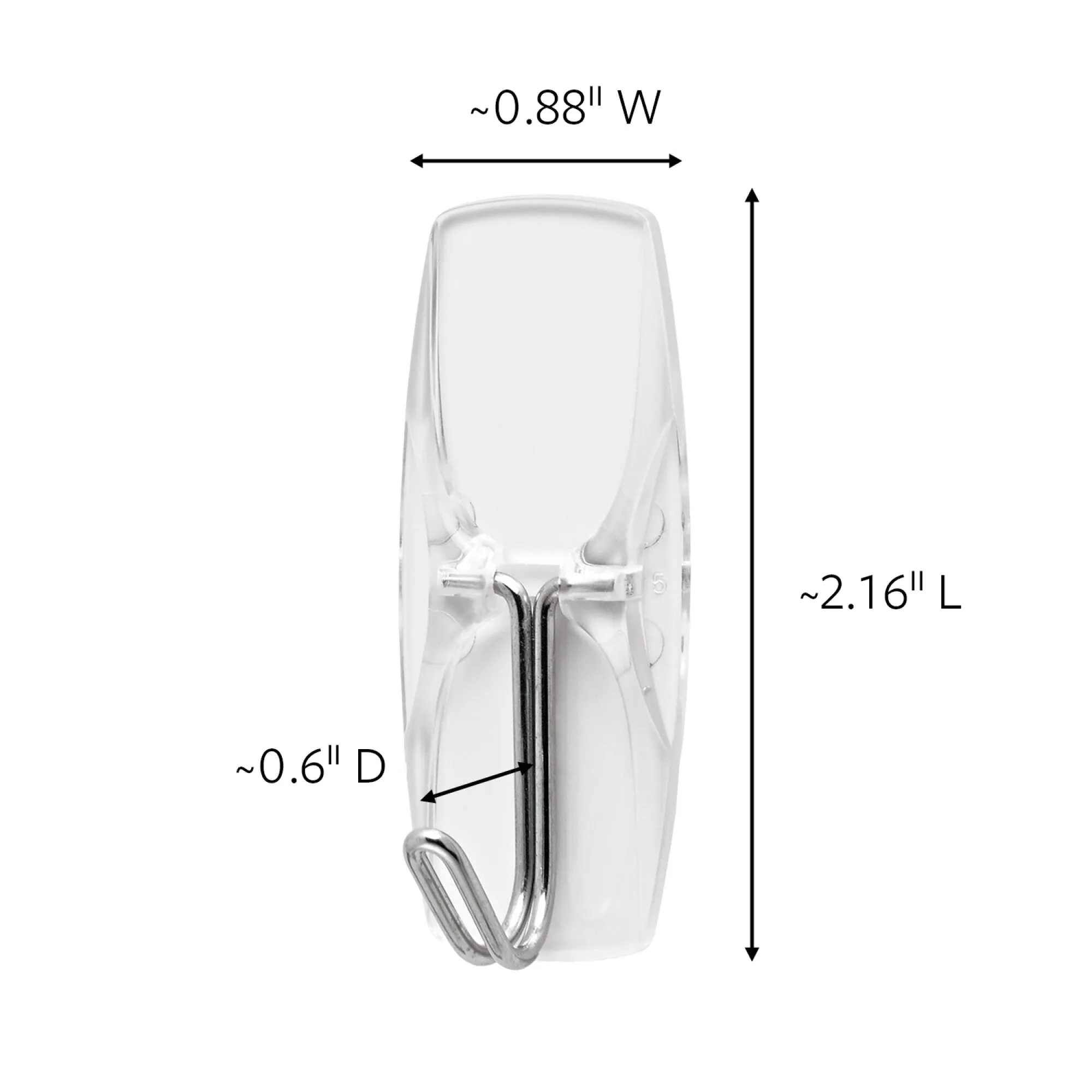 Command Clear Medium Wire Toggle Hook 17065CLR-ES