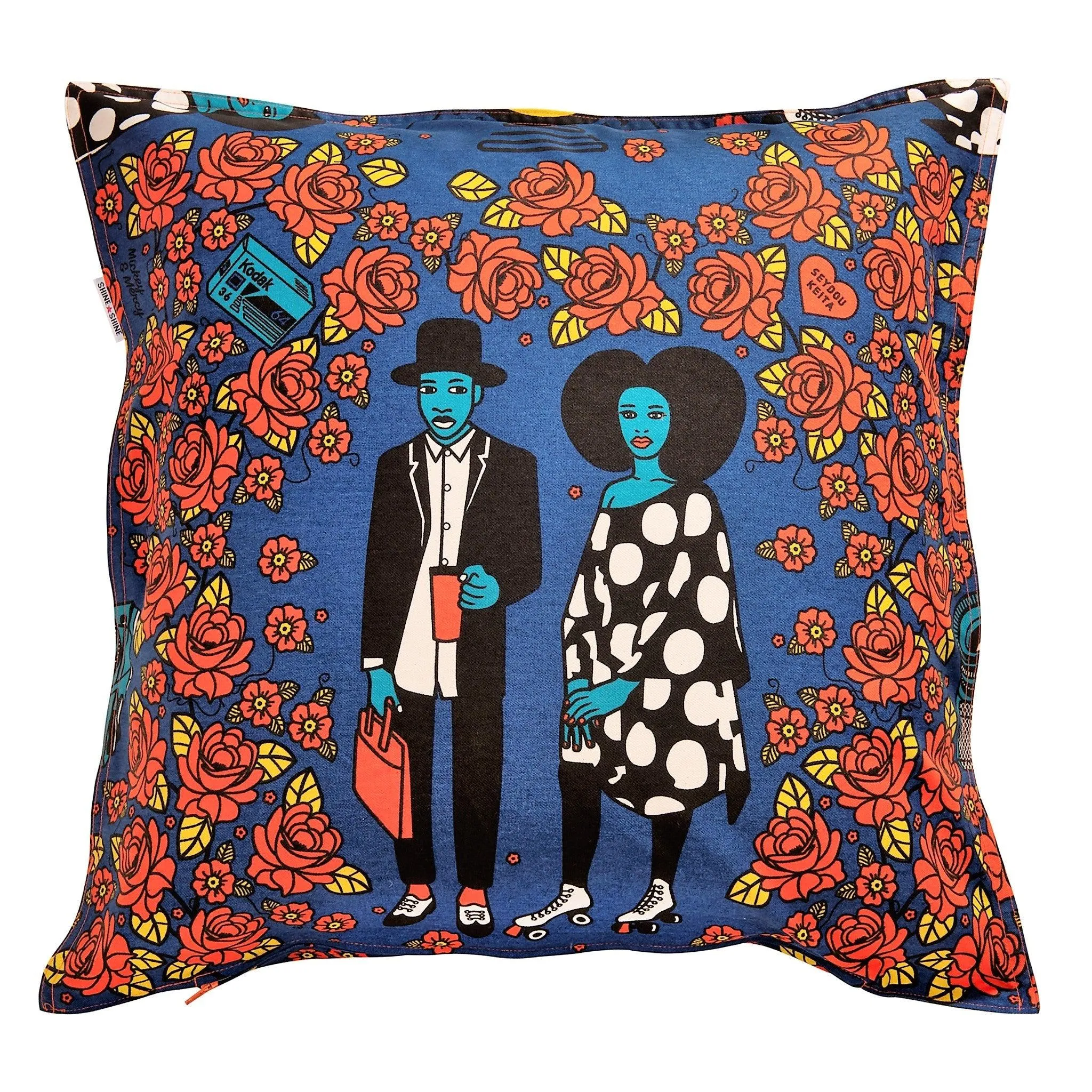 Couple Navy Throw Pillows