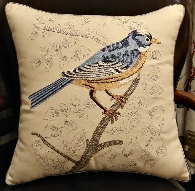 Decorative Throw Pillows for Couch, Bird Pillows, Pillows for Farmhouse, Sofa Throw Pillows, Embroidery Throw Pillows, Rustic Pillows