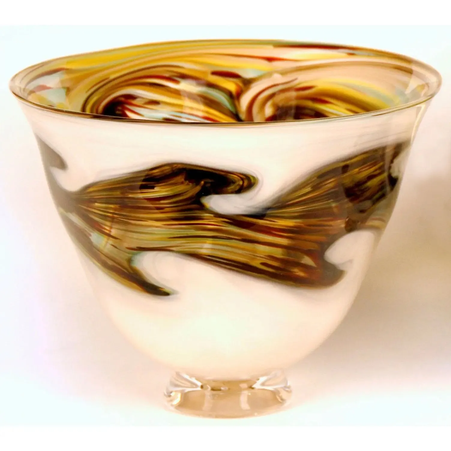 Earth Series Wide Glass Bowl by Glass Rocks Dottie Boscamp