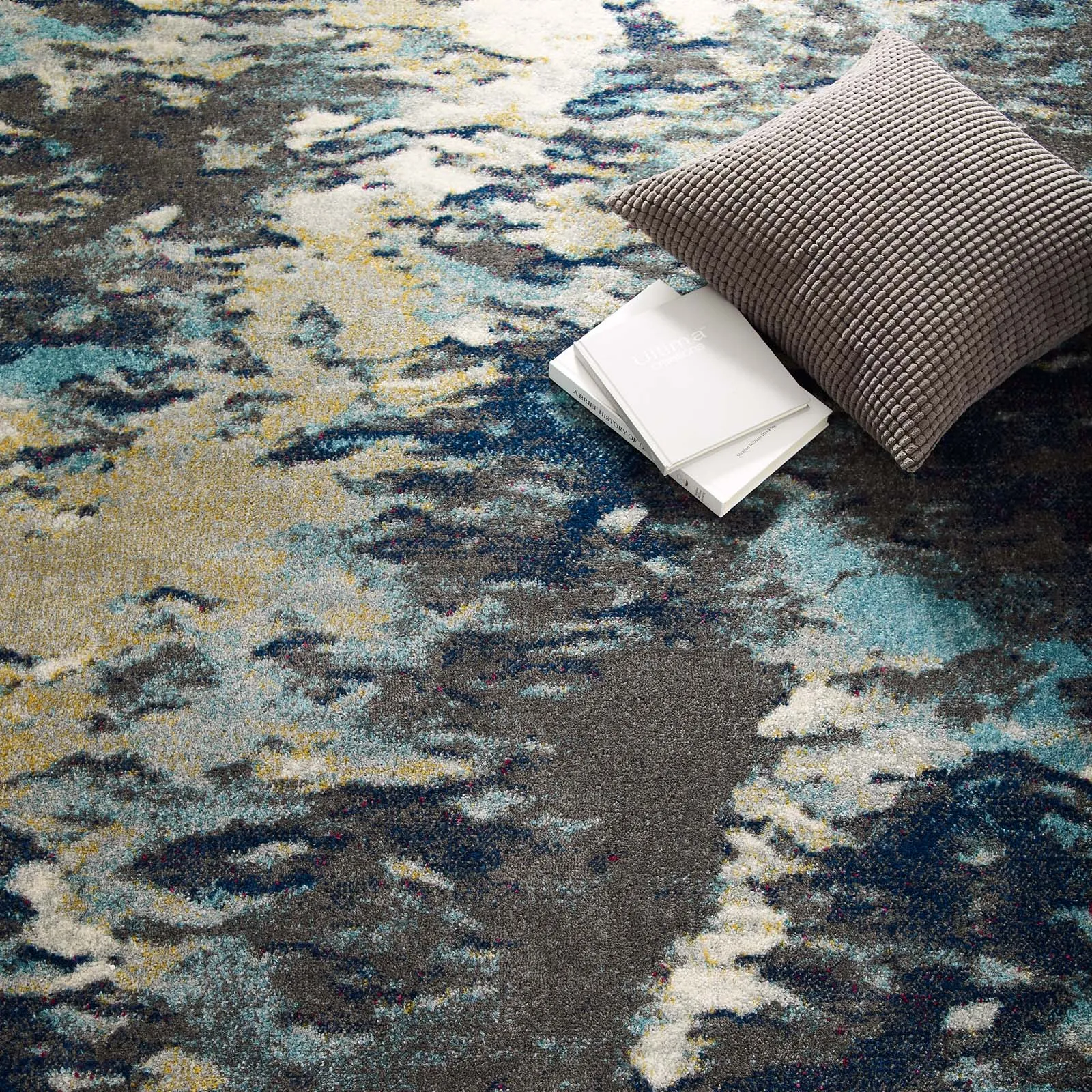 Entourage Foliage Contemporary Modern Abstract Area Rug