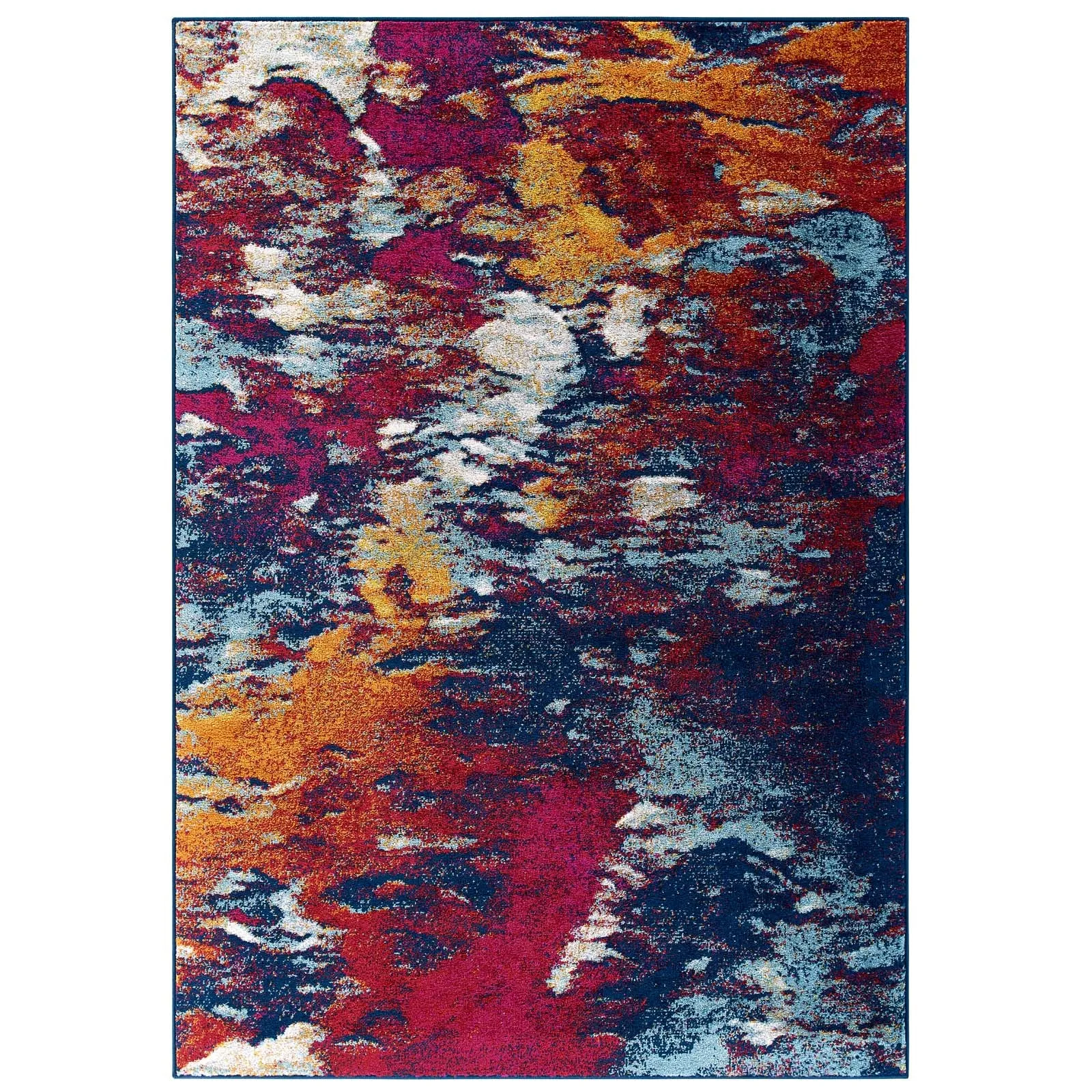 Entourage Foliage Contemporary Modern Abstract Area Rug