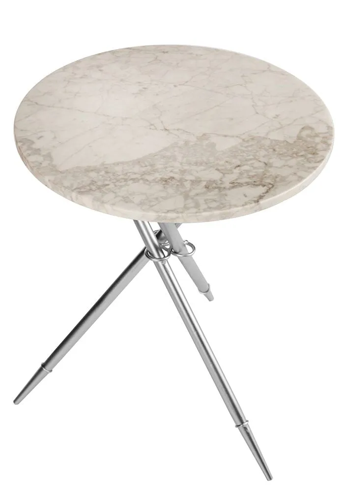 Ethelle Foldable Marble Side Table