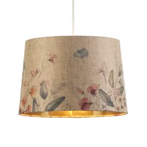 Flower Drum Shade with Gold Inner