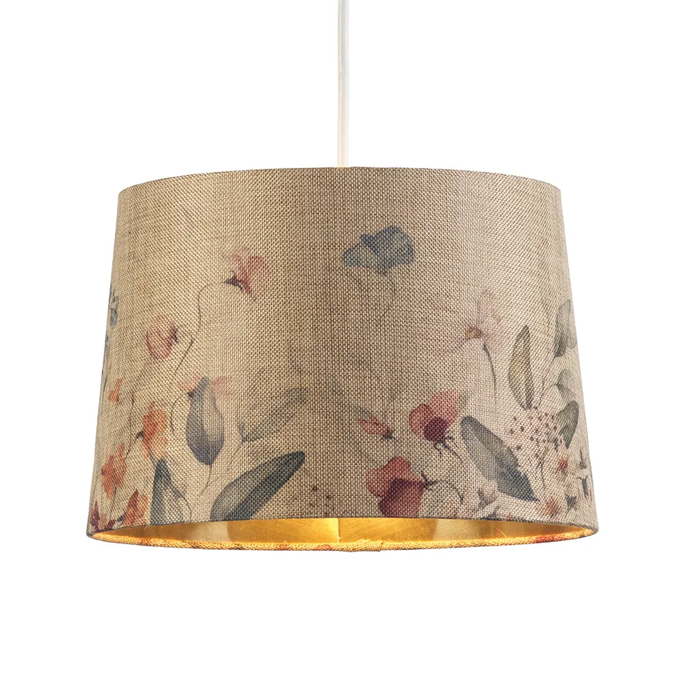 Flower Drum Shade with Gold Inner