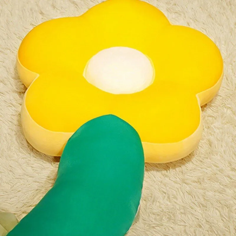 Flower Shaped Long Pillow for Bed and Home Decor