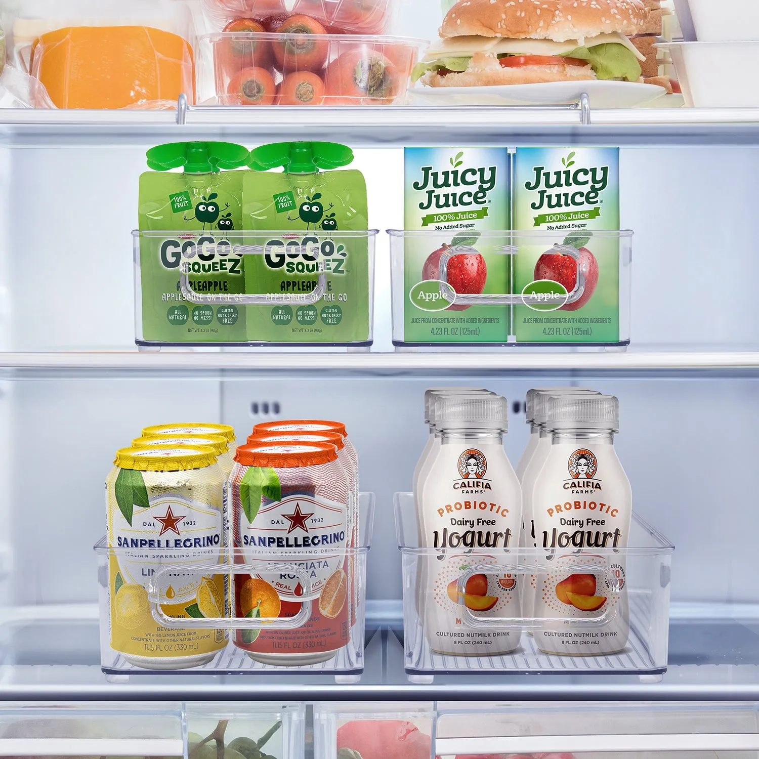 Fridge & Pantry Plastic Storage Bins Set