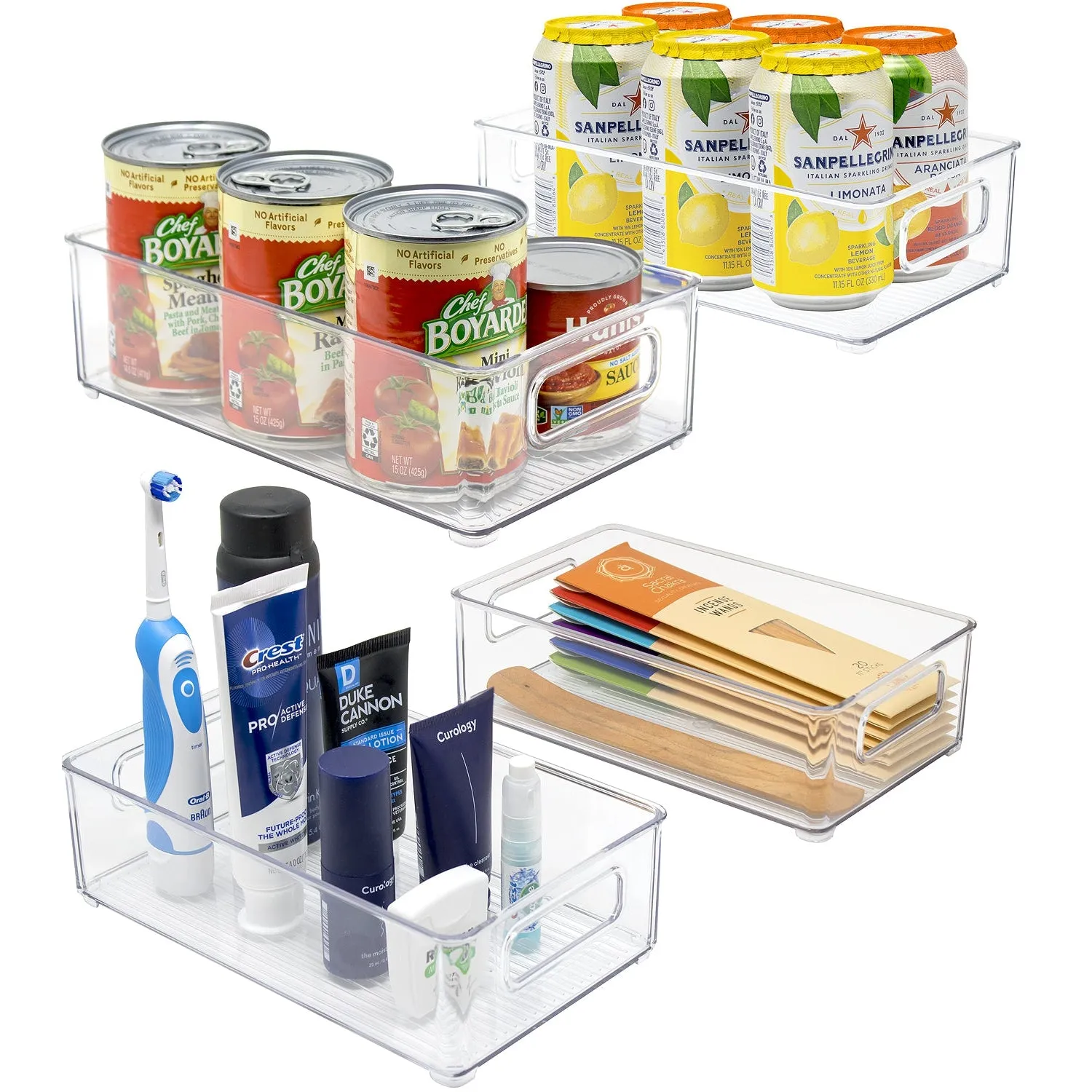 Fridge & Pantry Plastic Storage Bins Set