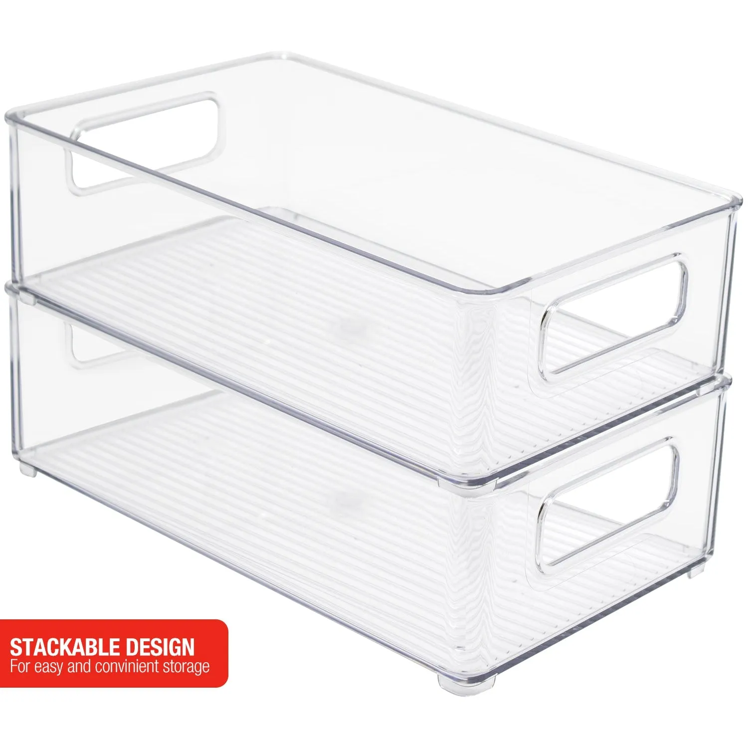 Fridge & Pantry Plastic Storage Bins Set