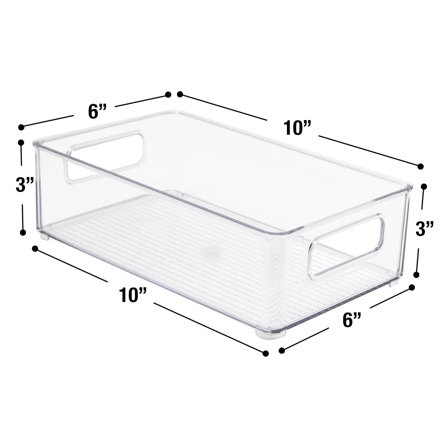 Fridge & Pantry Plastic Storage Bins Set