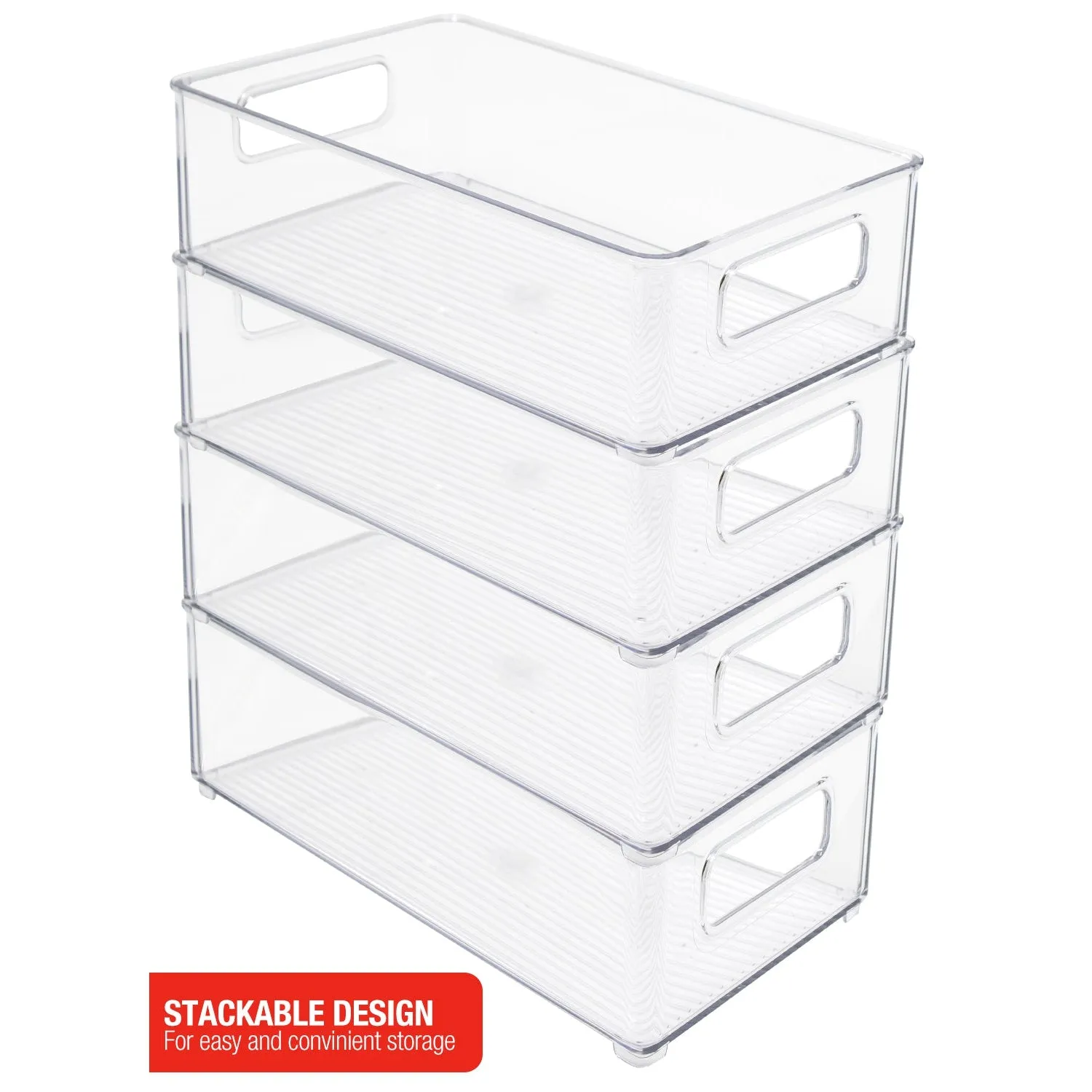 Fridge & Pantry Plastic Storage Bins Set