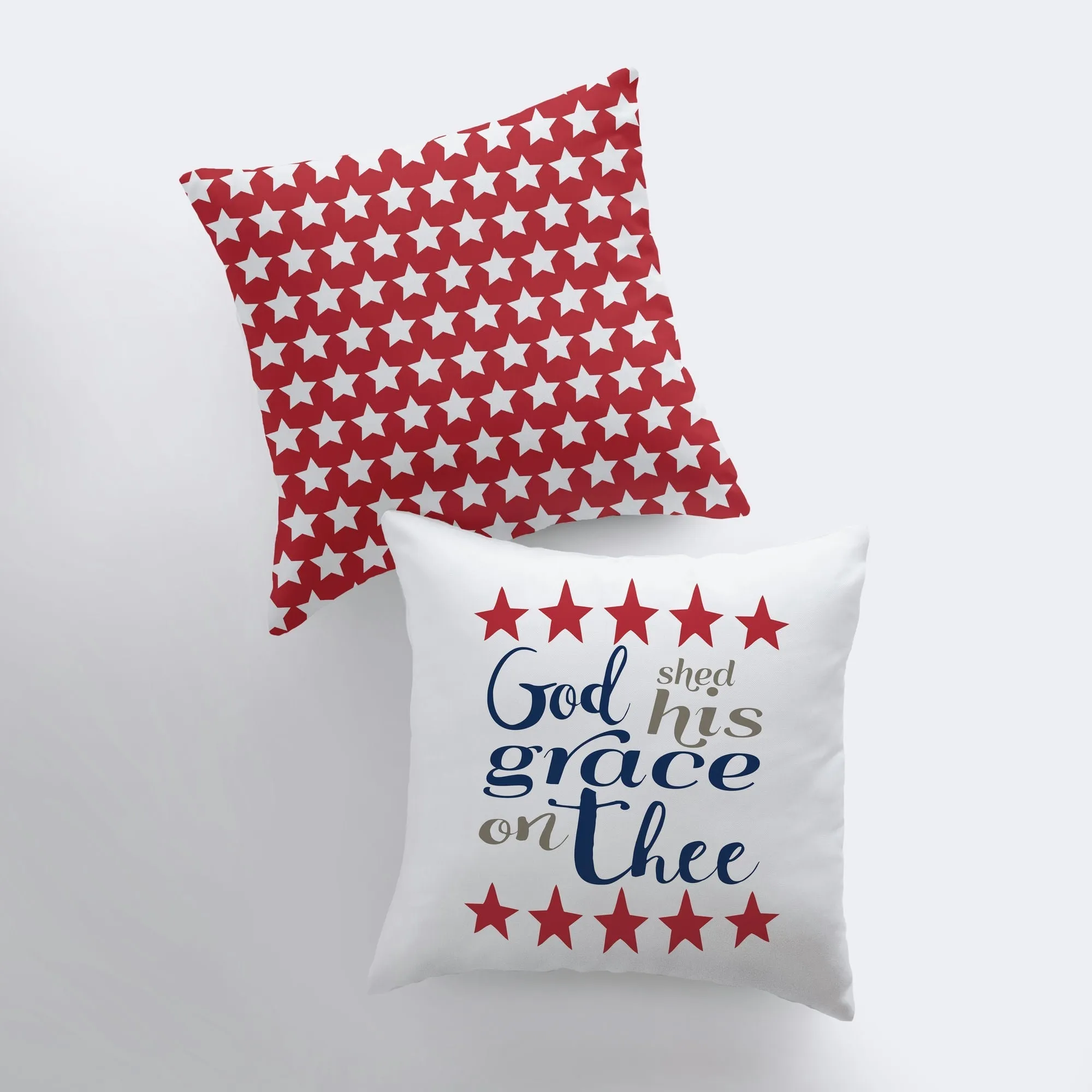 Gods Shed His Grace on Thee | American Throw Pillow | Home Decor |