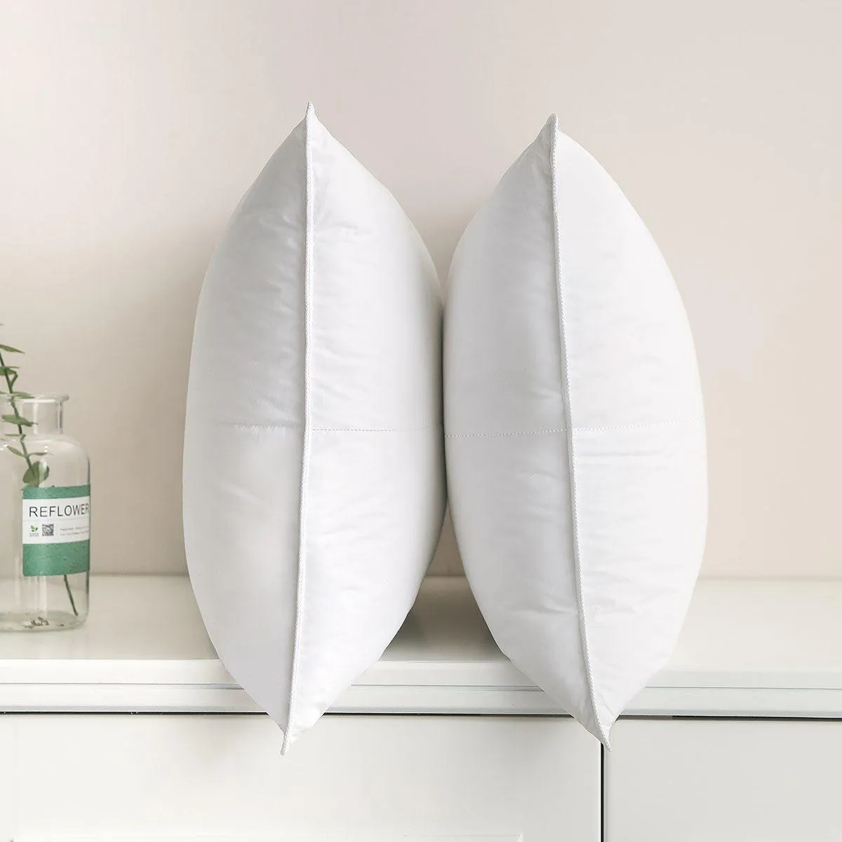 Goose Feather and White Down Pillows ( Set of 2)