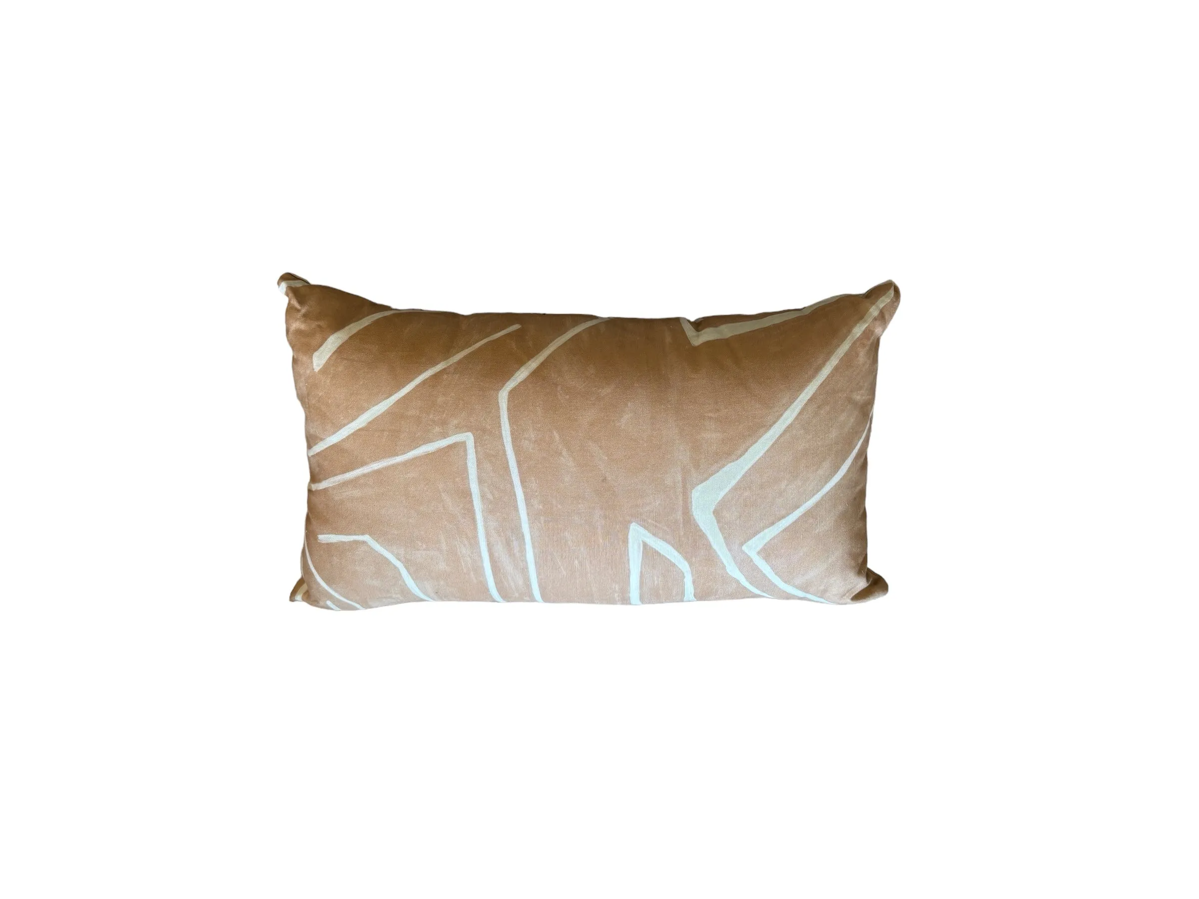 Graffito Salmon/Cream pillows - Kelly Wearstler fabric