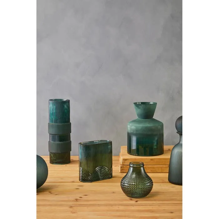 Green Ombre Large Glass Vase